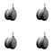 Service Caster 3'' Gray Heavy Duty Floor Safe Twin Wheel Caster 5/16'' Threaded Stem , 4PK SCC-TS02S75-TPR-GRY-5161810-4 - alternate 1